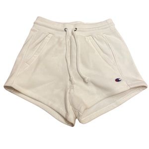 Champion Reverse Weave High Waisted Shorts (Champion across the back)